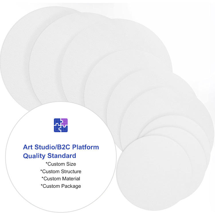 Круглая панель из холста